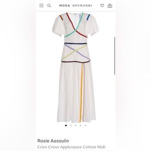 Criss cross applesauce dress by icon Rosie Assoulin. Made in NY.